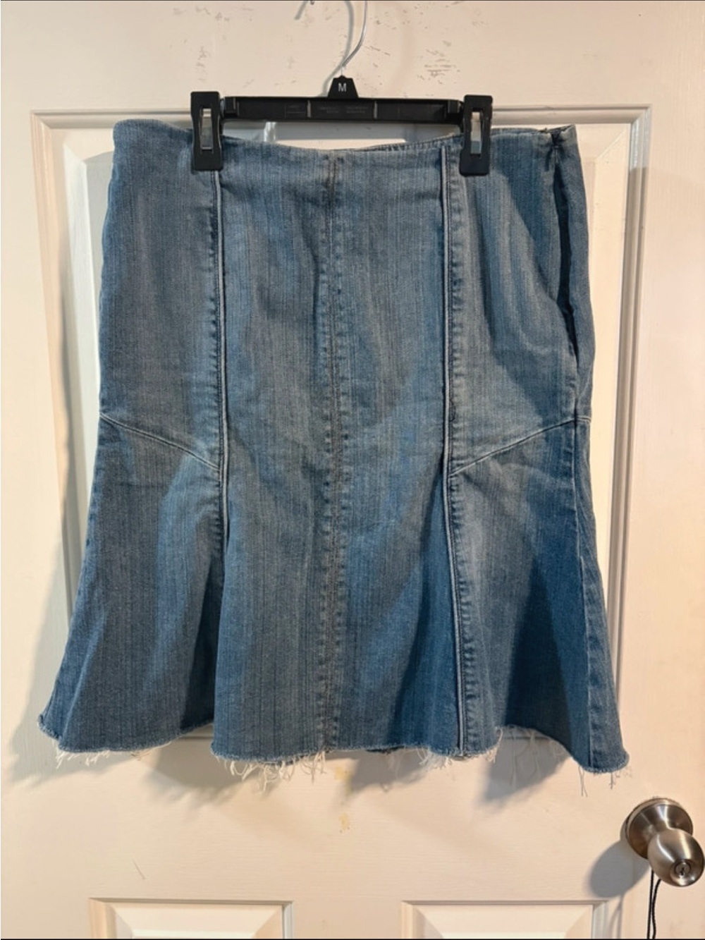 White House Black Market Light Blue Denim A-Line Skirt